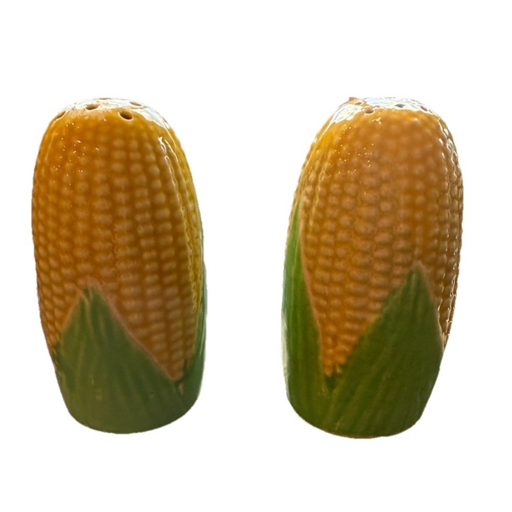Corn Salt and Pepper Shakers Ear Corn Corn Cob Made in Japan Vintage Yellow - Picture 1 of 7